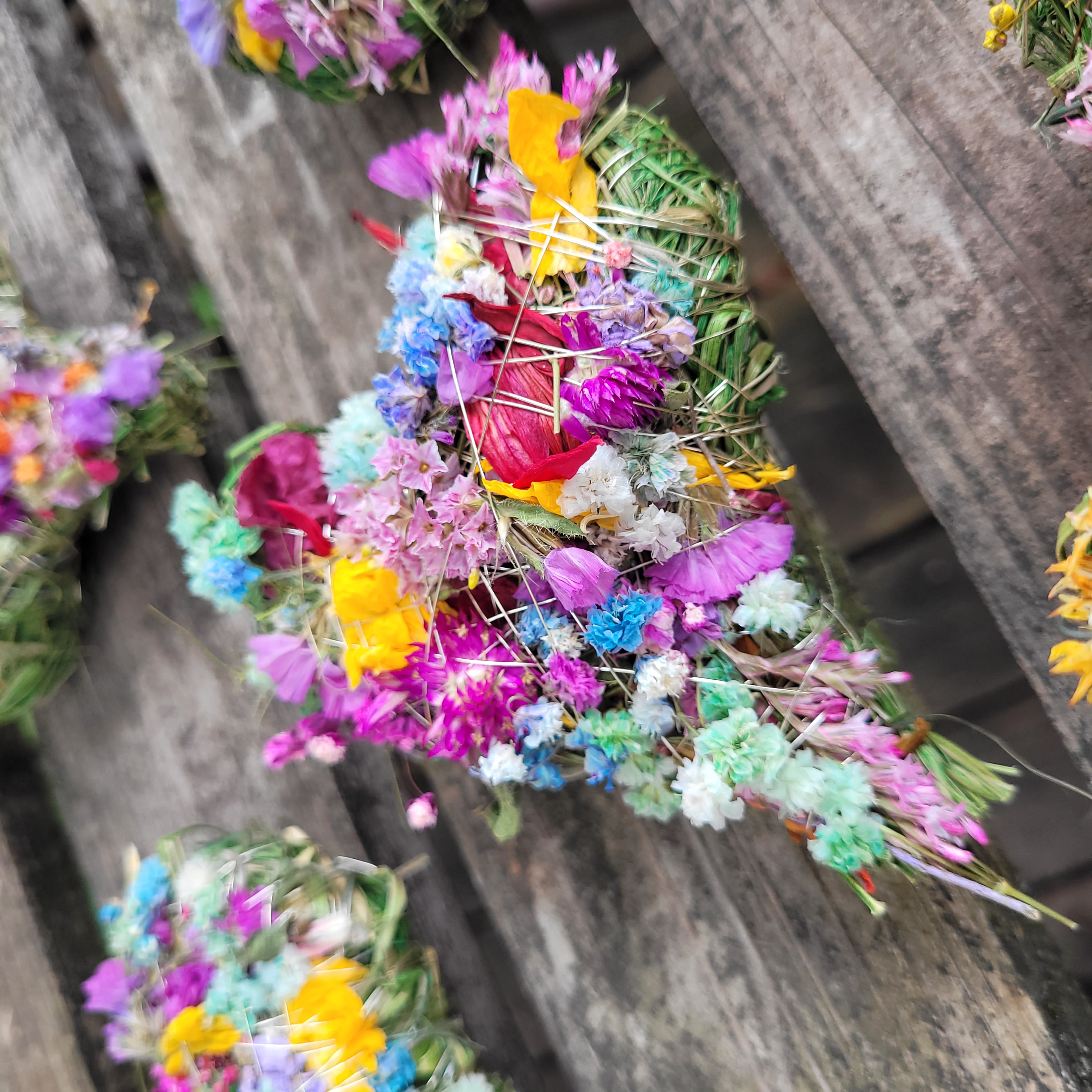 Blütenherz * Trockenblumen * Herz