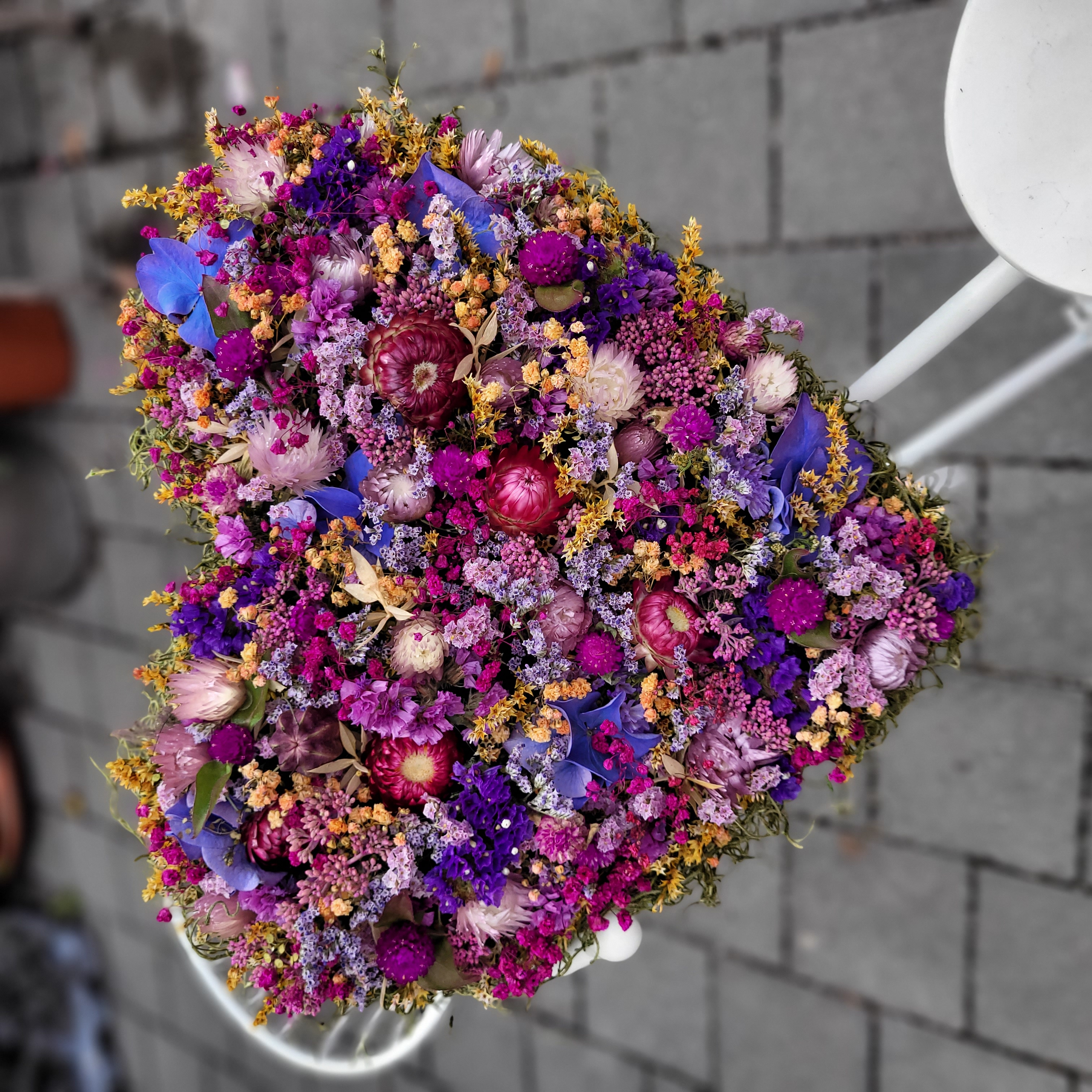Grabschmuck * Herz * Trockenblumen