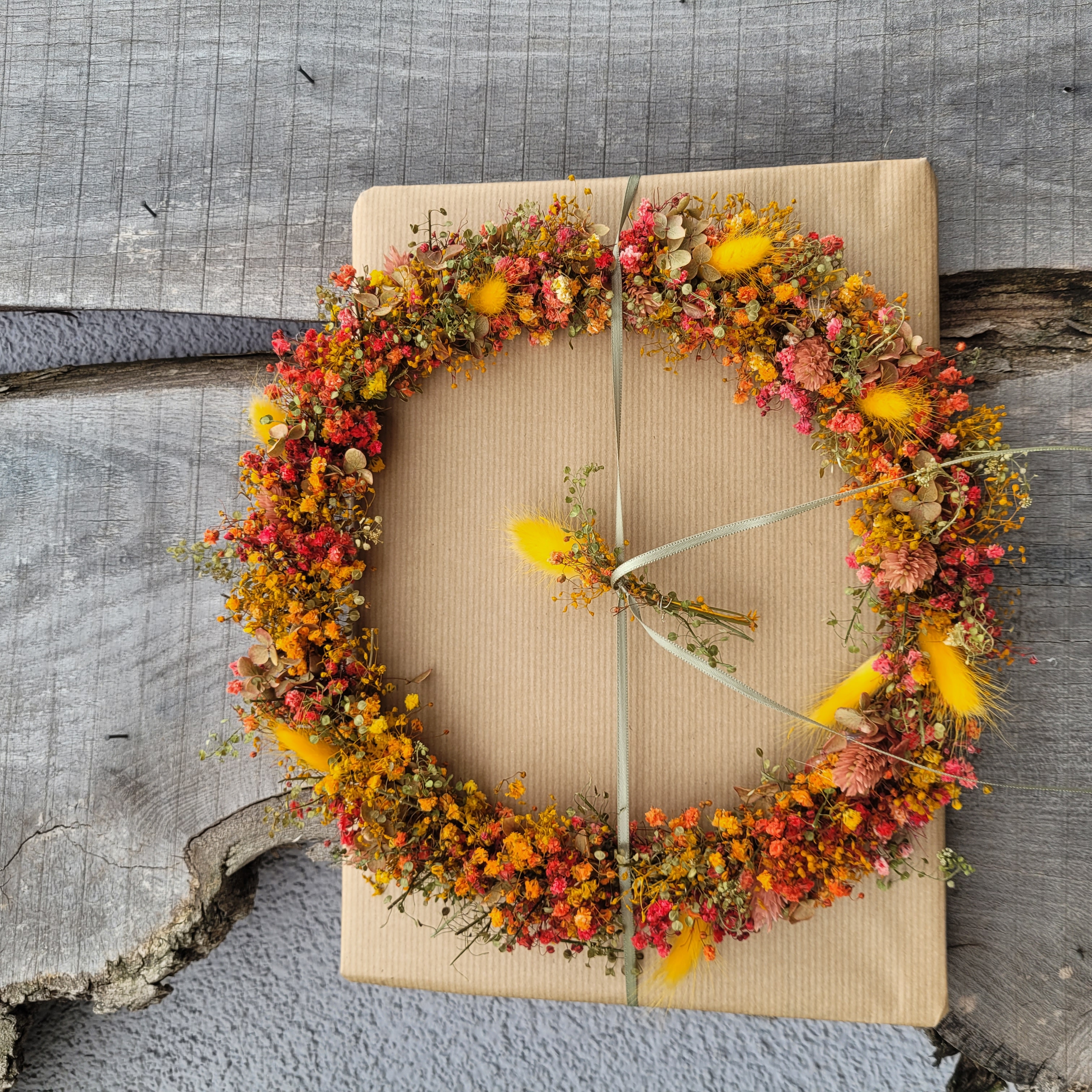 Frühlingskranz * Trockenblumen * Türkranz 