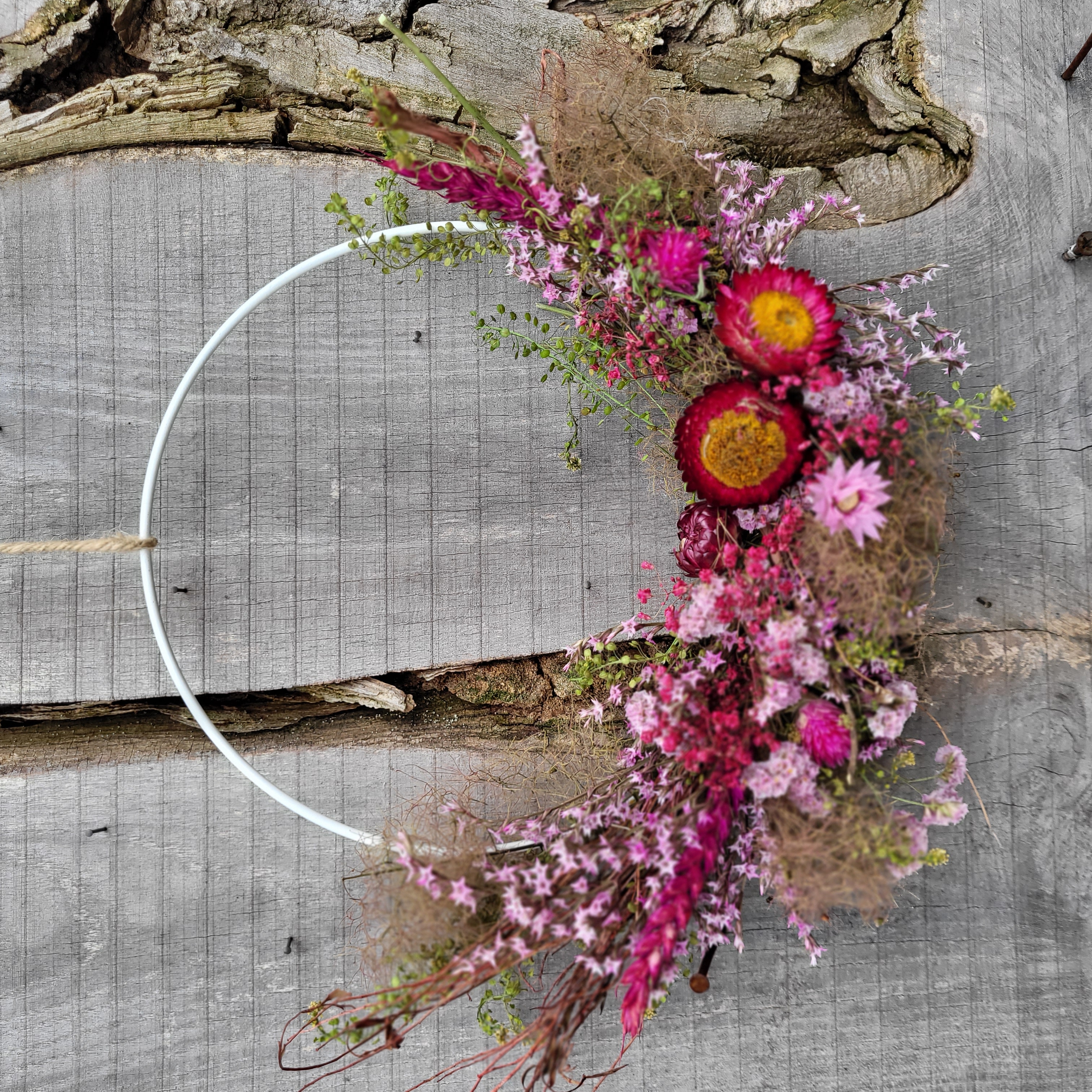 Loop * Türkranz * Wandkranz* Trockenblumen